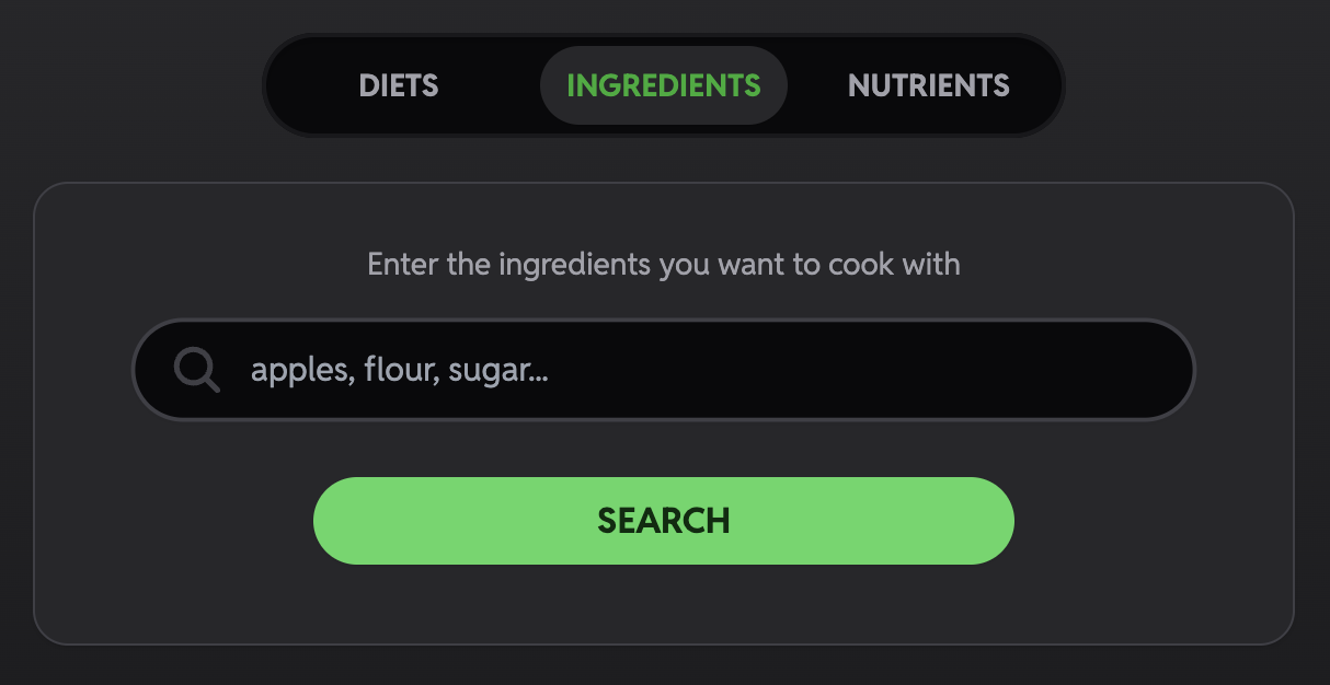 Yumble Search by Ingredients
